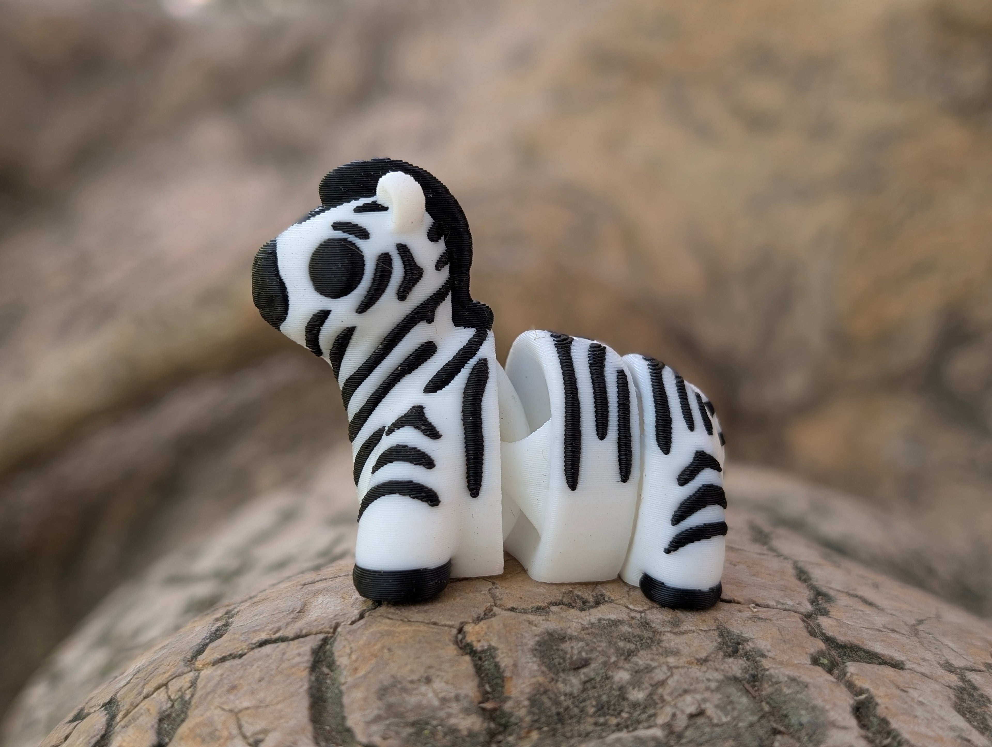 Mini Zebra articulada impresa en 3D | ZINKOO