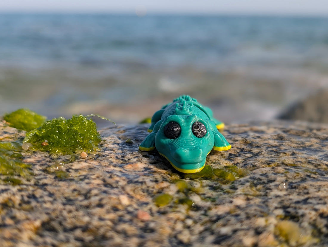 Mini Cocodrilo articulado impreso en 3D | ZINKOO