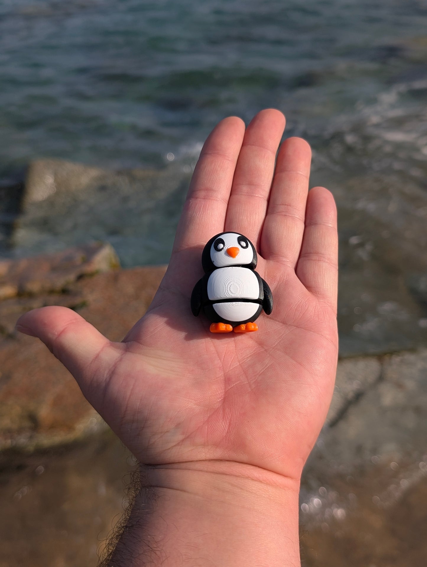Mini pingüino Articulado – Juguete Sensorial Flexible para Niños