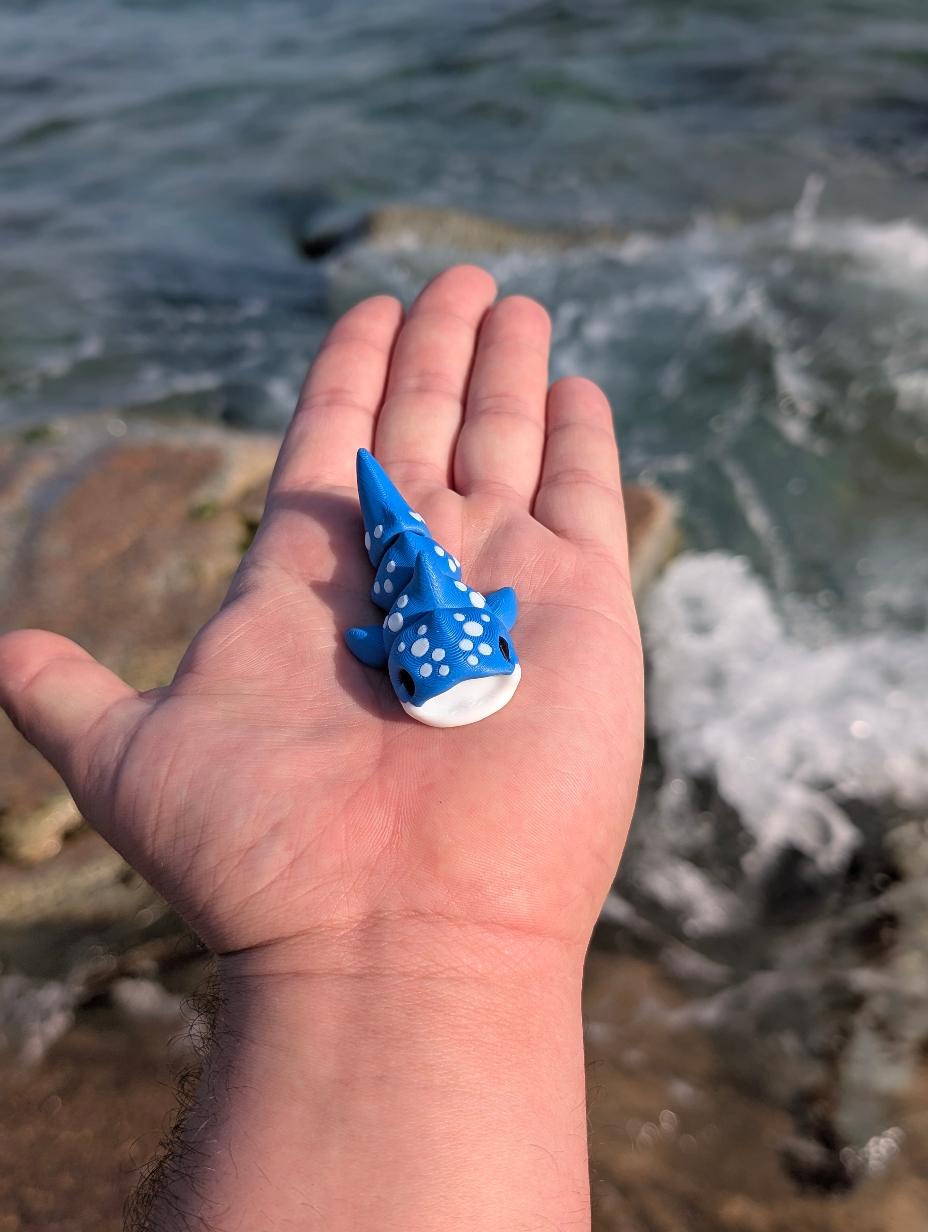 Mini Tiburón Ballena articulado impreso en 3D | ZINKOO
