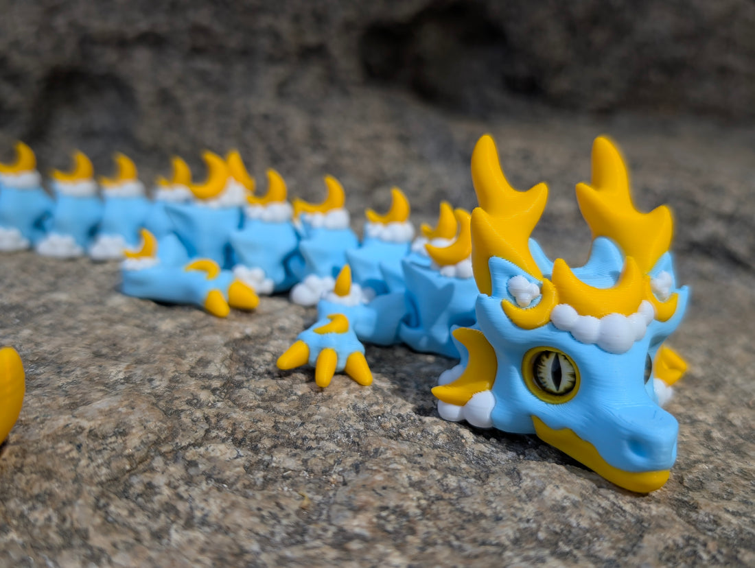 Dragón Celestial Articulado – Figura Flexible Impresa en 3D