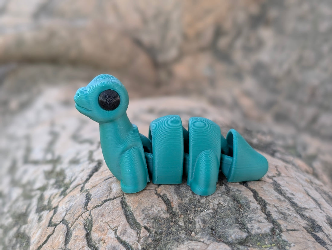 Mini Brontosaurio articulado impreso en 3D | ZINKOO