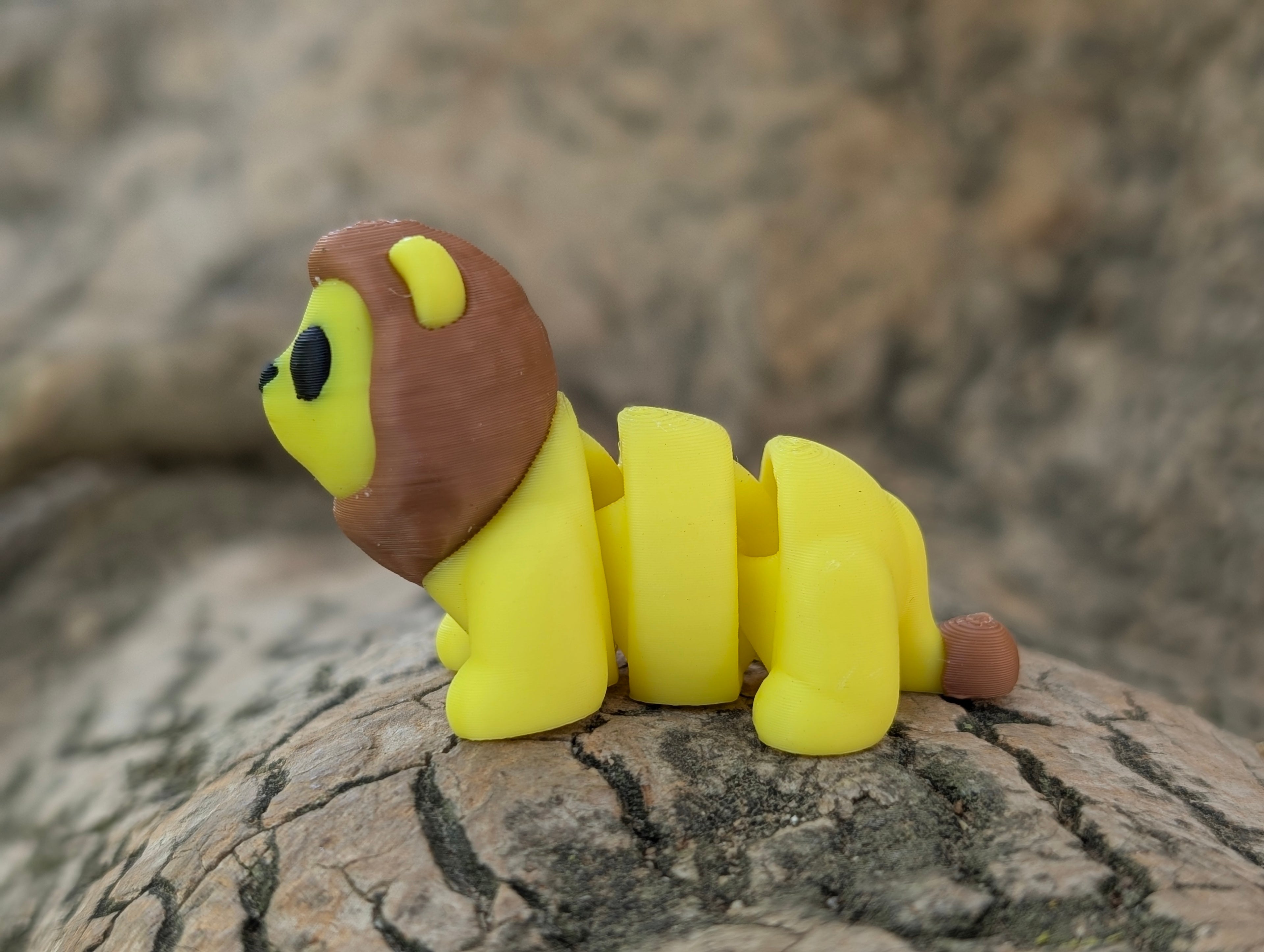 Mini León articulado impreso en 3D | ZINKOO
