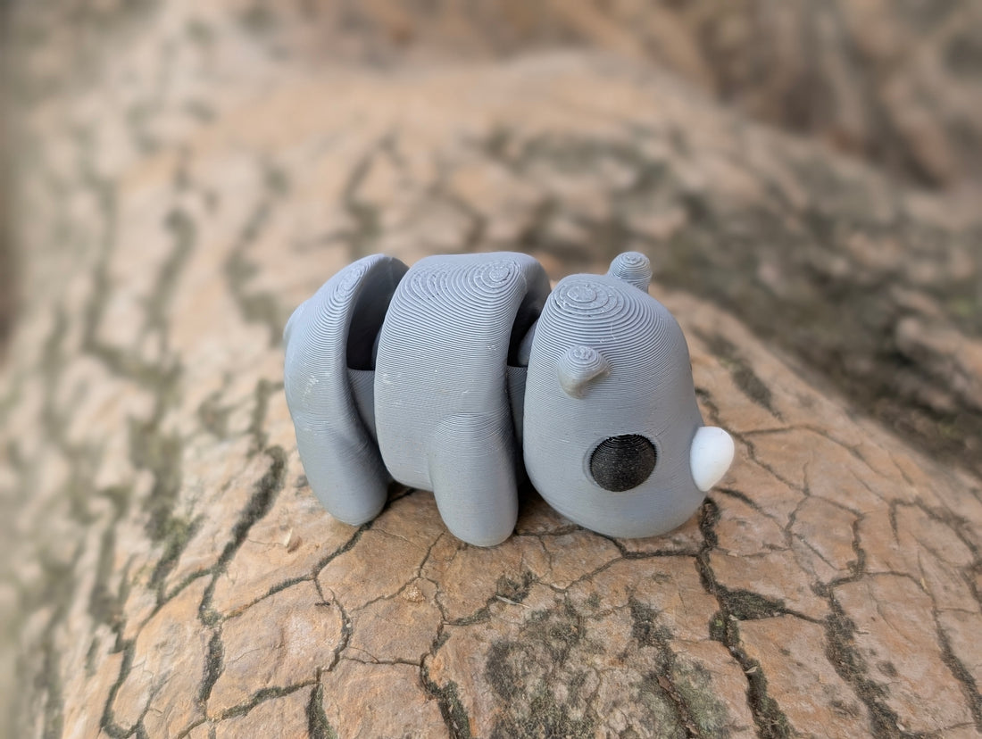 Mini Rinoceronte articulado impreso en 3D | ZINKOO