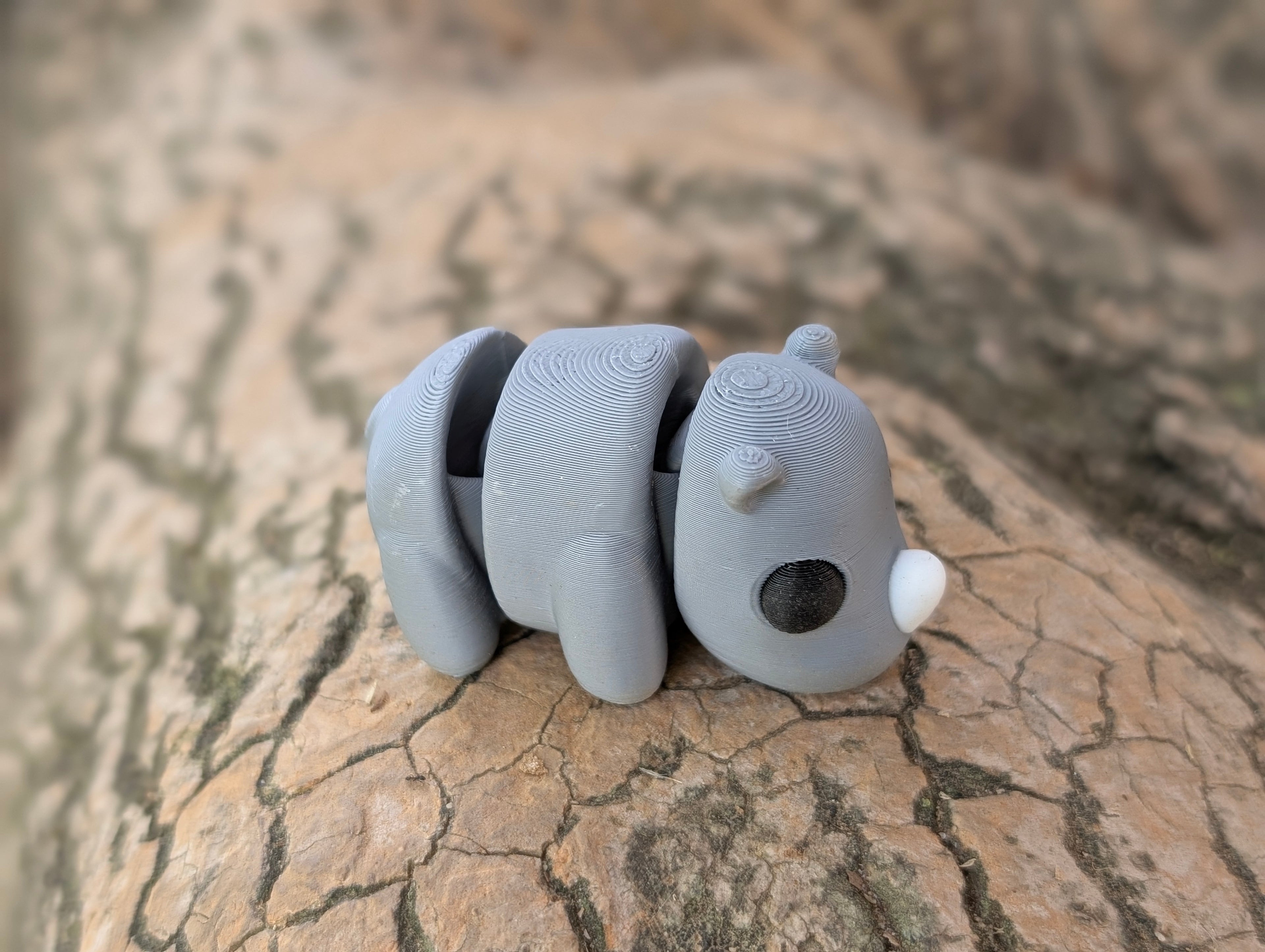 Mini Rinoceronte articulado impreso en 3D | ZINKOO