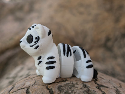 Mini Tigre Blanco articulado impreso en 3D | ZINKOO