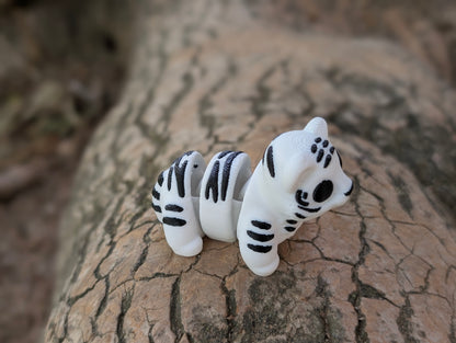 Mini Tigre Blanco articulado impreso en 3D | ZINKOO
