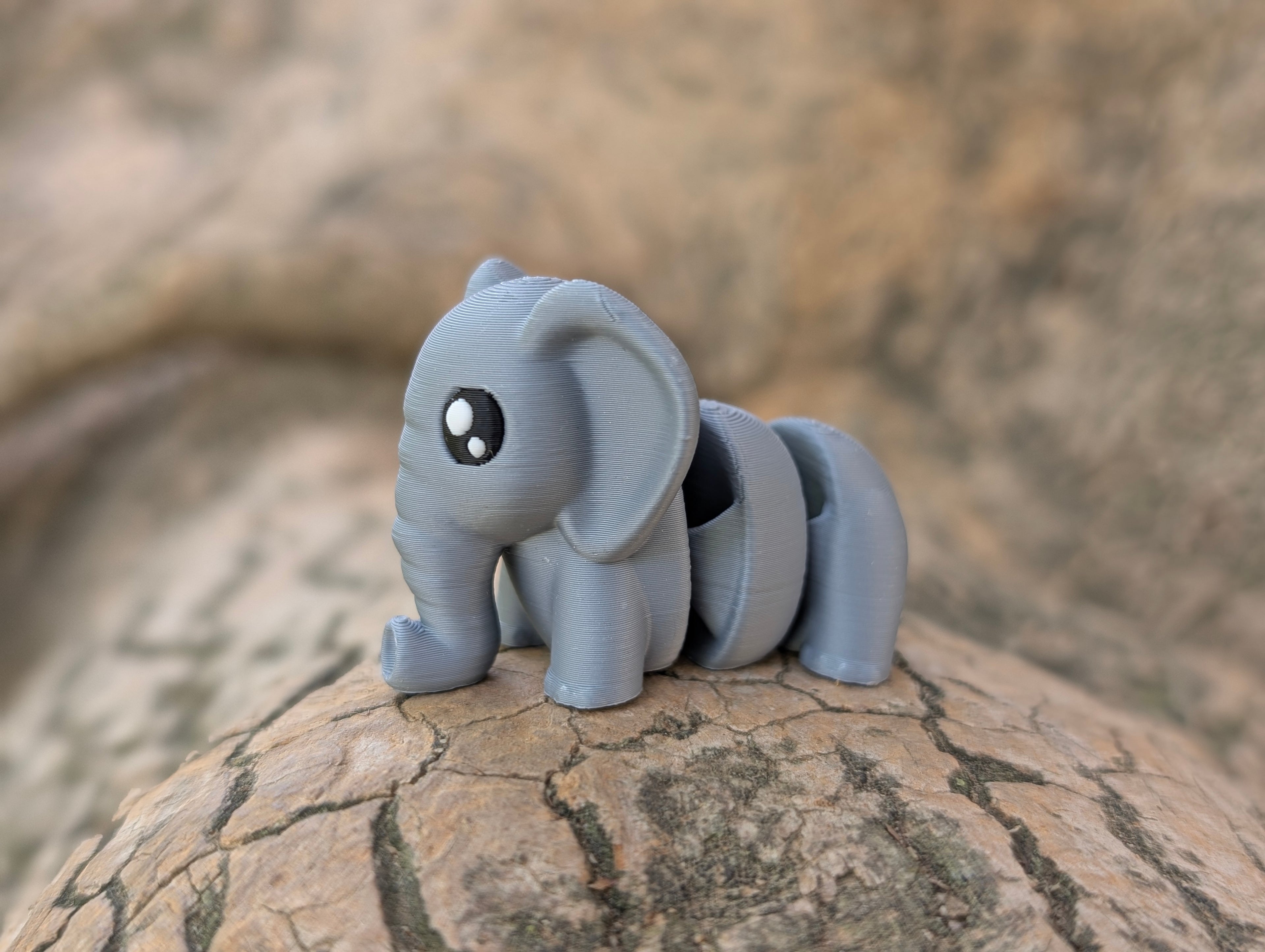 Mini Elefante articulado impreso en 3D | ZINKOO
