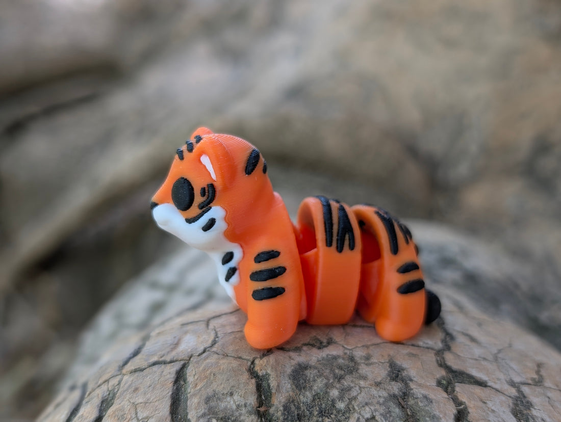 Mini Tigre articulado impreso en 3D | ZINKOO