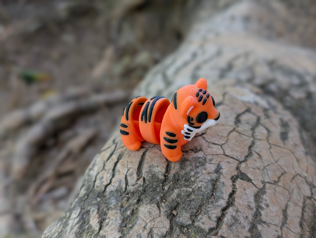 Mini Tigre articulado impreso en 3D | ZINKOO