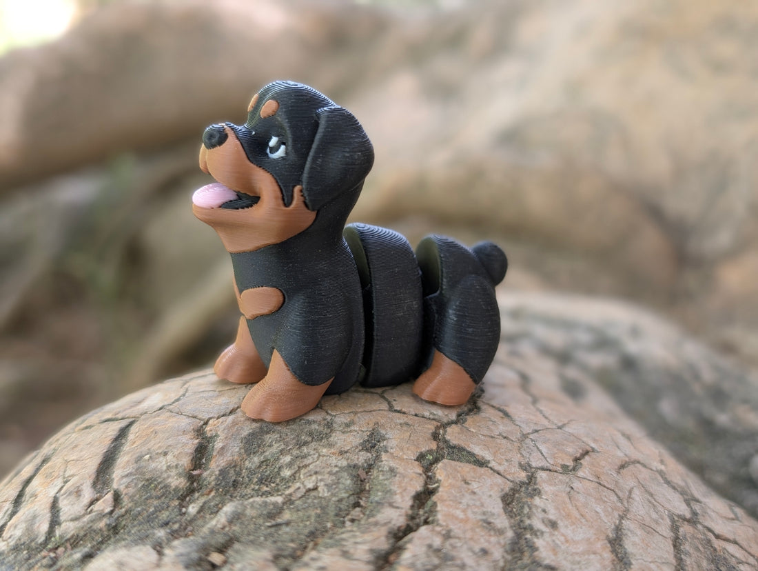 Mini Rottweiler articulado impreso en 3D | ZINKOO