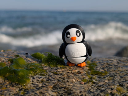 Mini pingüino Articulado – Juguete Sensorial Flexible para Niños
