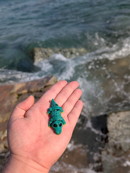 Mini Cocodrilo articulado impreso en 3D | ZINKOO