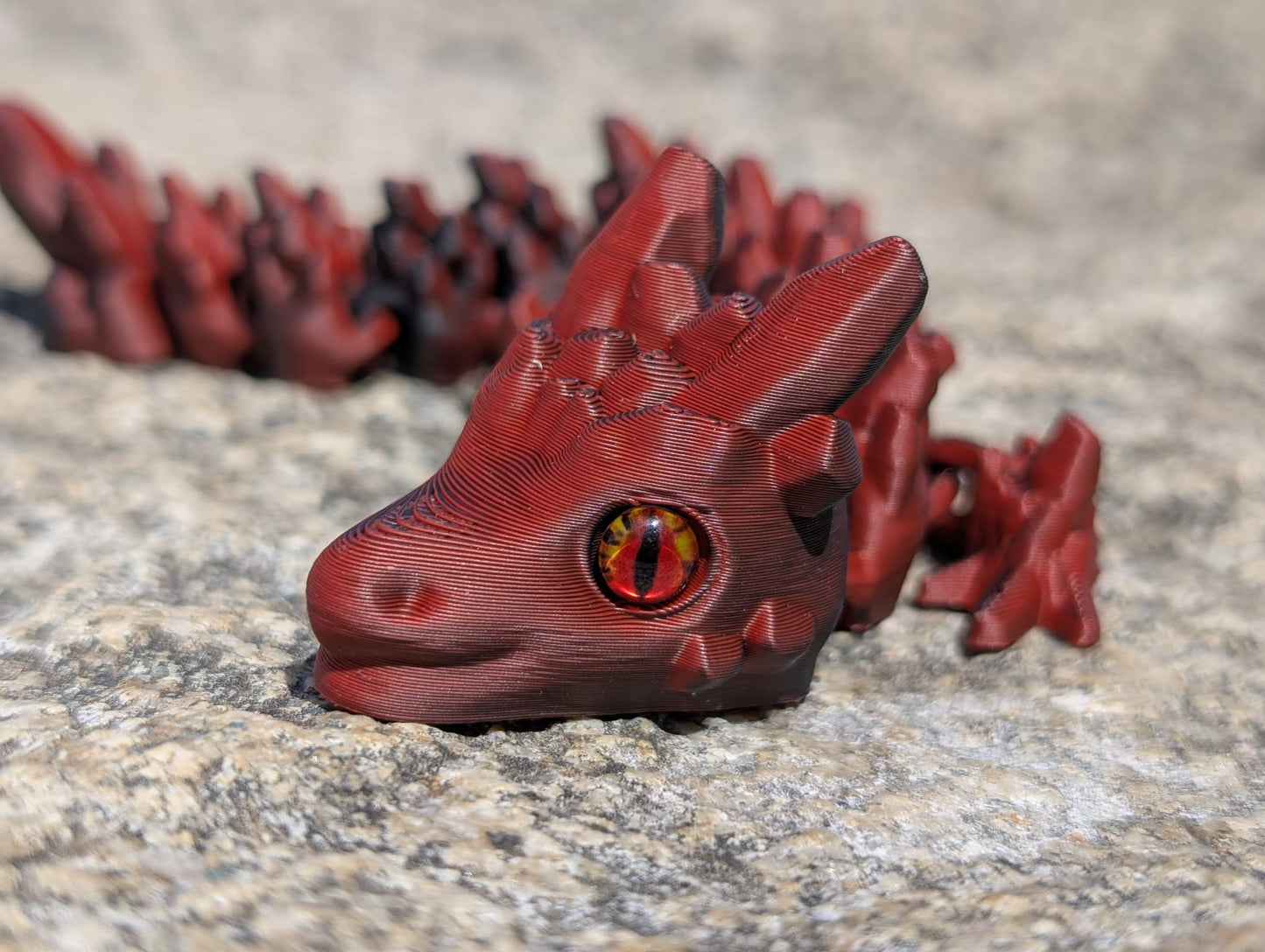 Dragón Cristal Articulado – Figura Flexible Impresa en 3D