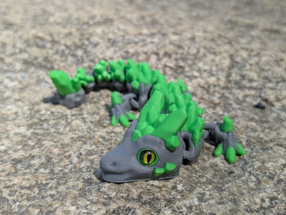 Bebé Dragón de Cristal Articulado – Mini Figura Impresa en 3D