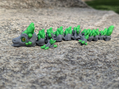 Bebé Dragón de Cristal Articulado – Mini Figura Impresa en 3D
