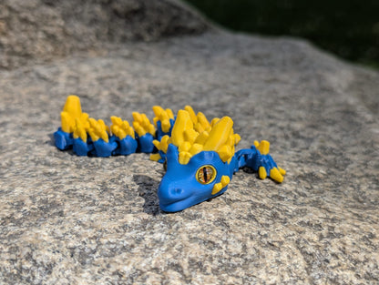 Bebé Dragón de Cristal Articulado – Mini Figura Impresa en 3D