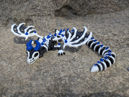 Dragón Esquelético Alado Articulado – Figura Gótica Impresa en 3D