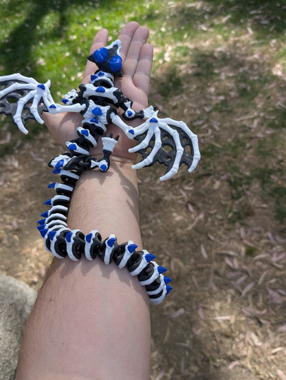 Dragón Esquelético Alado Articulado – Figura Gótica Impresa en 3D