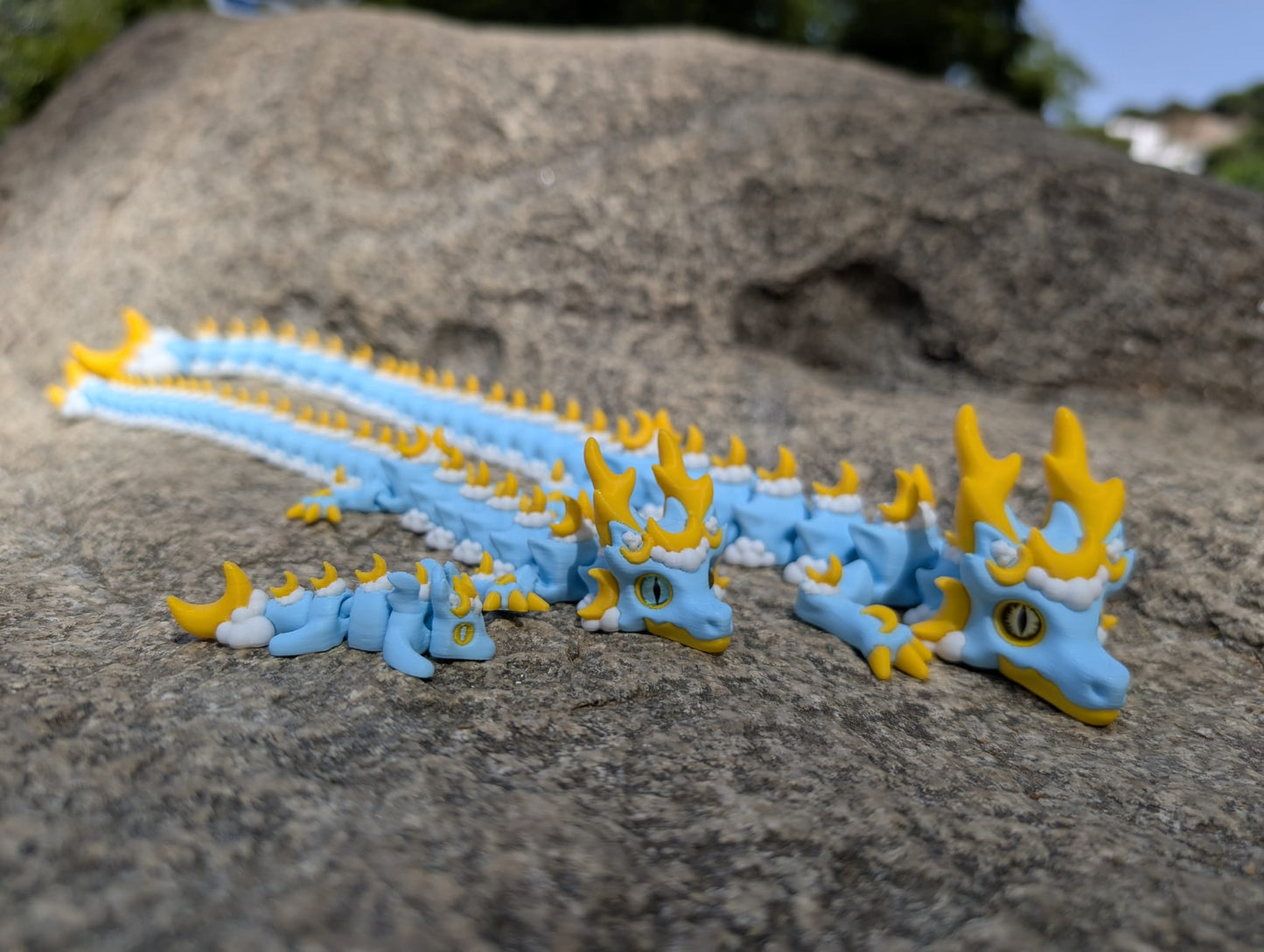 Dragón Celestial Articulado con Huevo Misterioso – Figura Flexible Impresa en 3D
