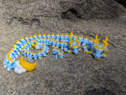 Dragón Celestial Articulado con Huevo Misterioso – Figura Flexible Impresa en 3D