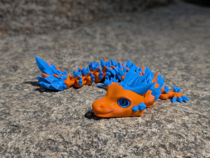 Dragón de Cristal Articulado – Figura Sensorial Impresa en 3D
