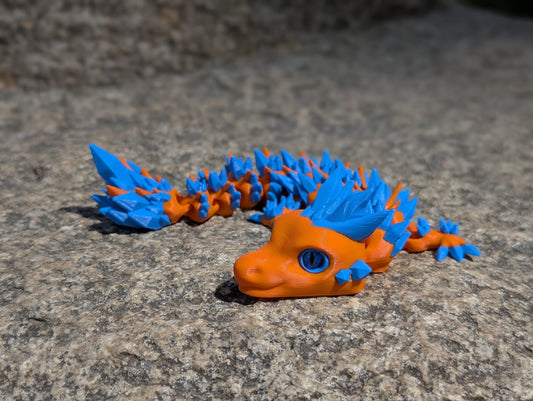 Dragón de Cristal Articulado – Figura Sensorial Impresa en 3D