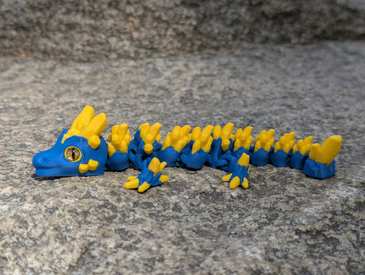 Bebé Dragón de Cristal Articulado – Mini Figura Impresa en 3D