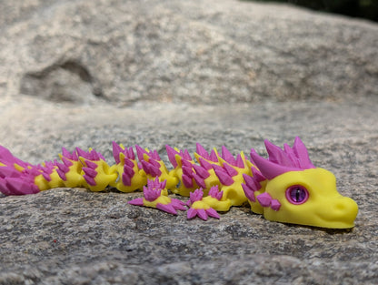 Dragón de Cristal Articulado – Figura Sensorial Impresa en 3D