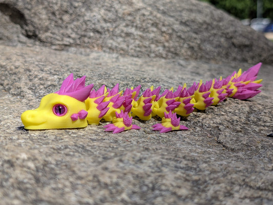 Dragón de Cristal Articulado – Figura Sensorial Impresa en 3D