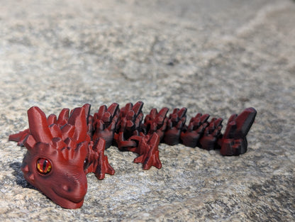 Dragón Cristal Articulado – Figura Flexible Impresa en 3D