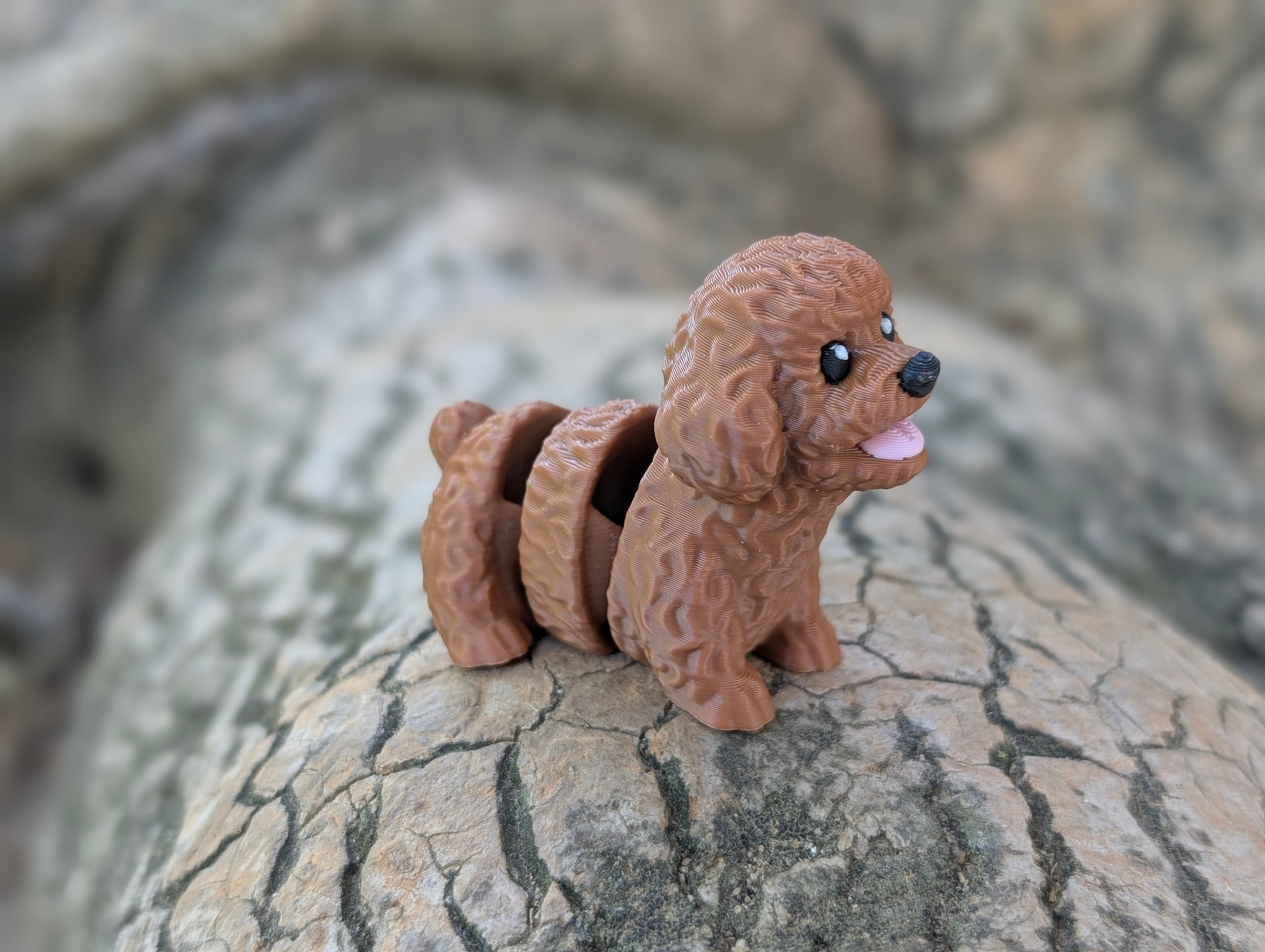 Mini Poodle articulado impreso en 3D | ZINKOO
