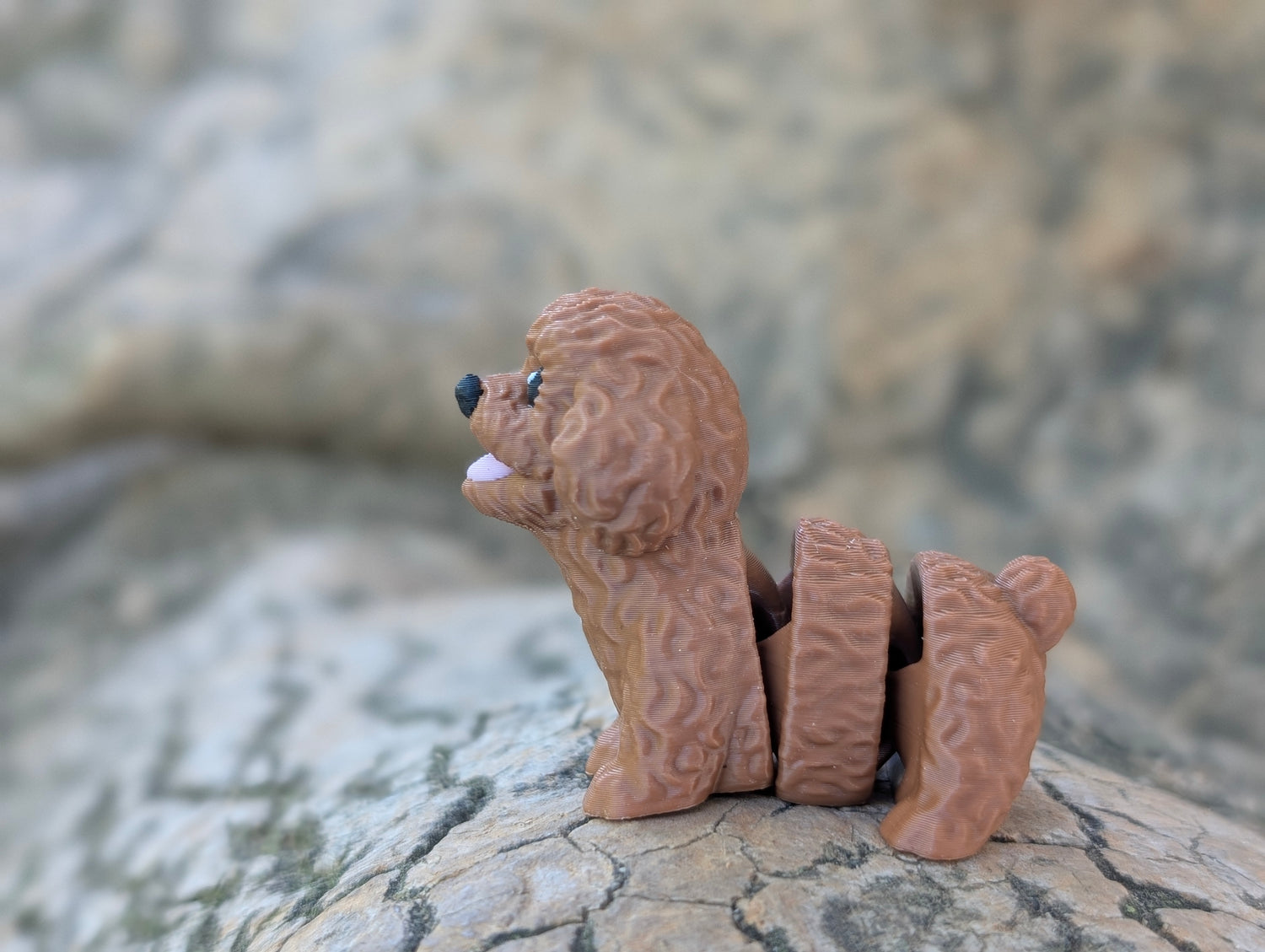 Mini Poodle articulado impreso en 3D | ZINKOO